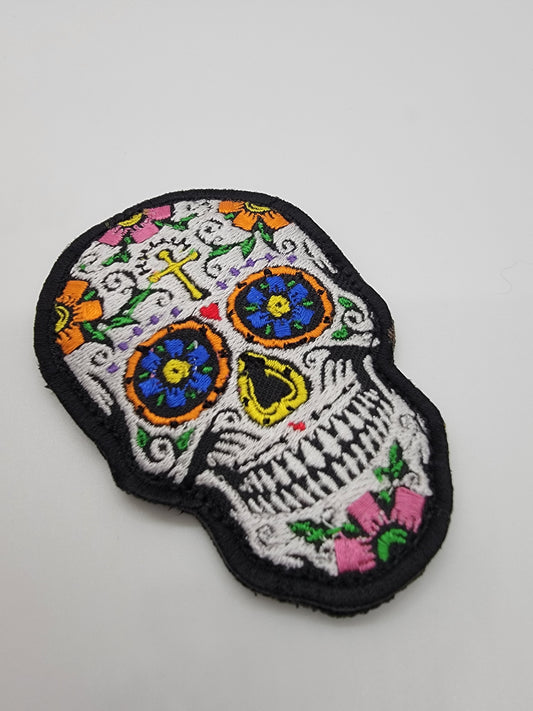 Embroidery "Sugar Skull" velcro back patch