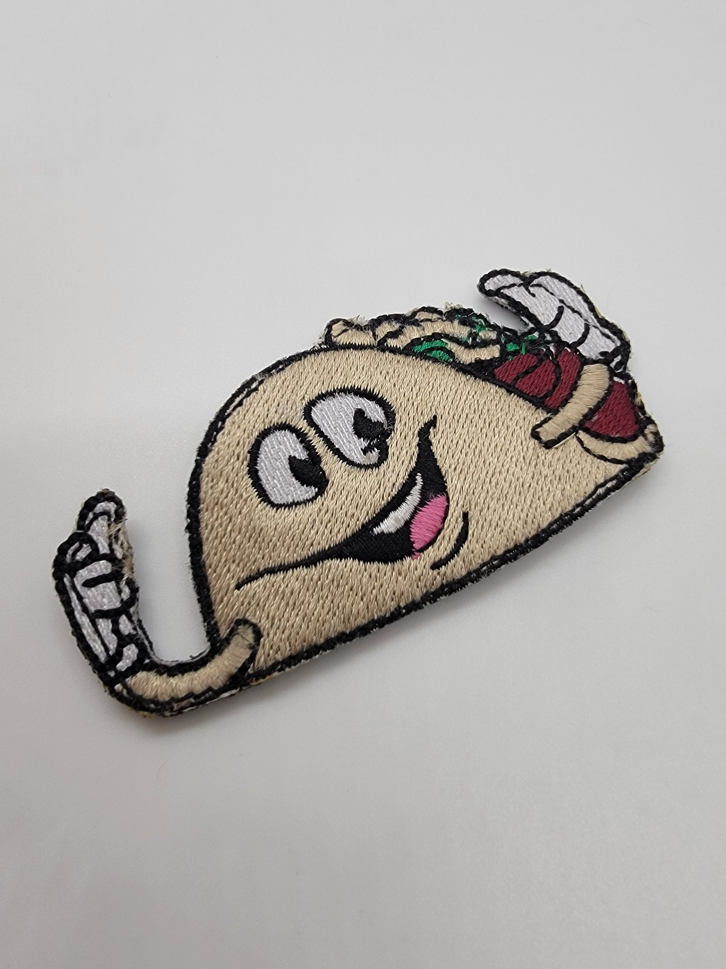 Embroidery "Taco dude" velcro backed patch